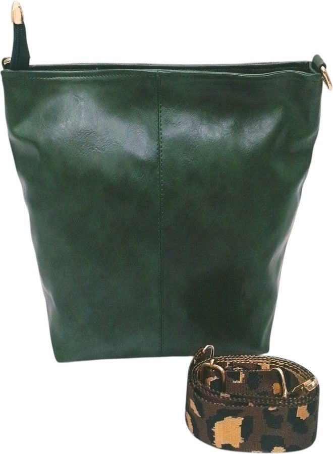Poorak Green Sling Bag with Detachable Golden Belt for Girls & Women - Image 4